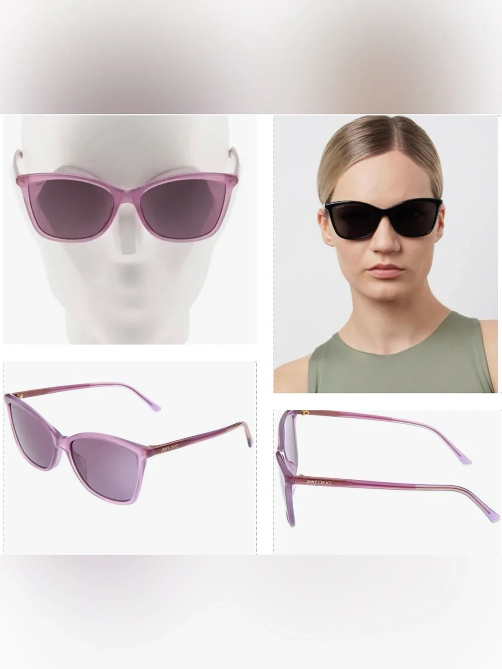 Jimmy Choo Lavender Cat-Eye Sunglasses